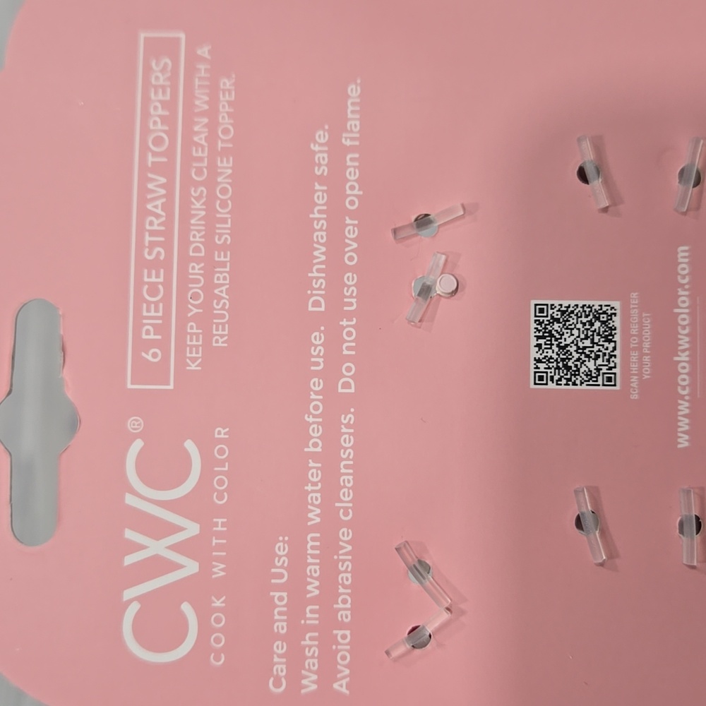 CWC Heart-Shaped Straw Toppers Set - Picture 4 of 4
